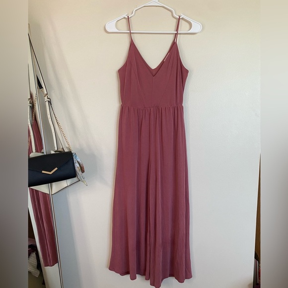 Sienna Sky Pink Spaghetti Strap wide leg Jumpsuit - Picture 1 of 10